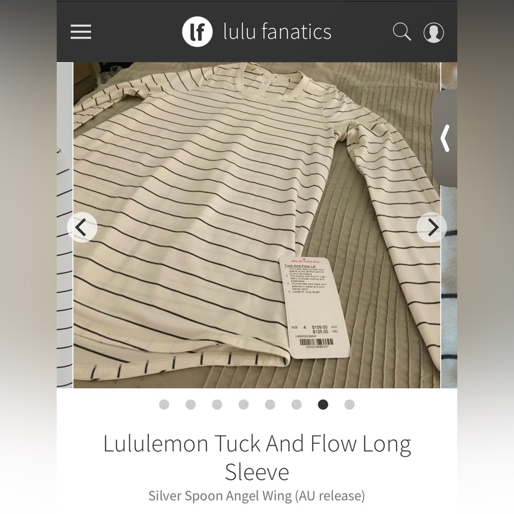 Lululemon Tuck and Flow Long Sleeve Top